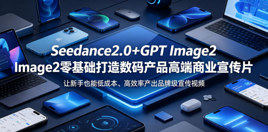 Seedance2.0+GPT Image2零基础打造数码产品高端商业宣传片,让新手也能低成本、高效率产出品牌级宣传视频-选优云网创