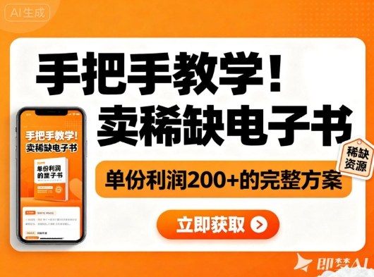 手把手教学！在小红书卖稀缺电子书，单份利润2张+的完整方案-选优云网创