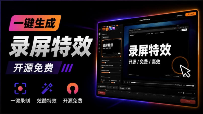 Windows录屏神器来了！一键添加自动缩放、光标润色与画面美化效果，轻松省下笔录屏软件费用Capptivo-选优云网创