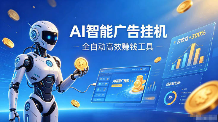 AI智能广告挂G,在家自动賺收益,全程无需人工操作、不用直播、不用拉人【揭秘】-选优云网创