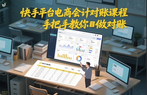 快手平台电商会计对账课程，手把手教你做对账-选优云网创
