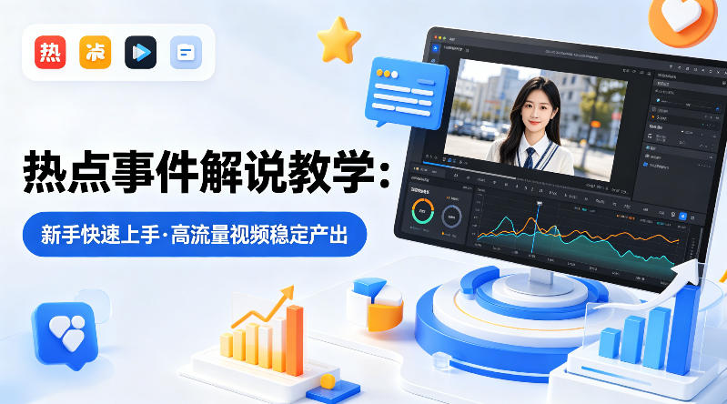 某大V的热点事件解说教学，新手也能快速上手，稳定产出高流量解说视频-选优云网创