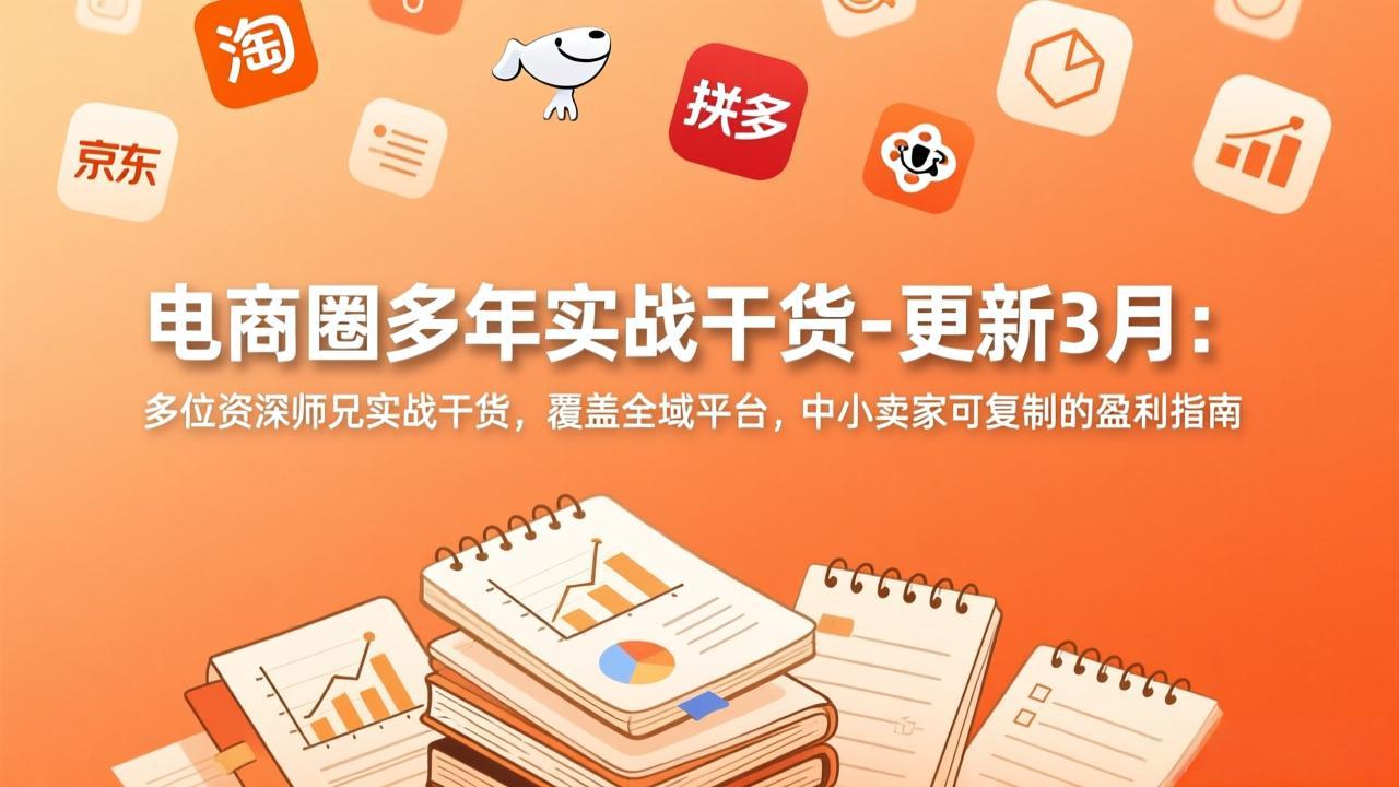 电商圈多年实战干货-更新3月：多位资深师兄实战干货，覆盖全域平台，中小卖家可复制的盈利指南-选优云网创
