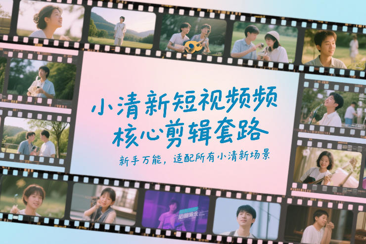 小清新短视频核心剪辑套路，新手万能，适配所有小清新场景-选优云网创