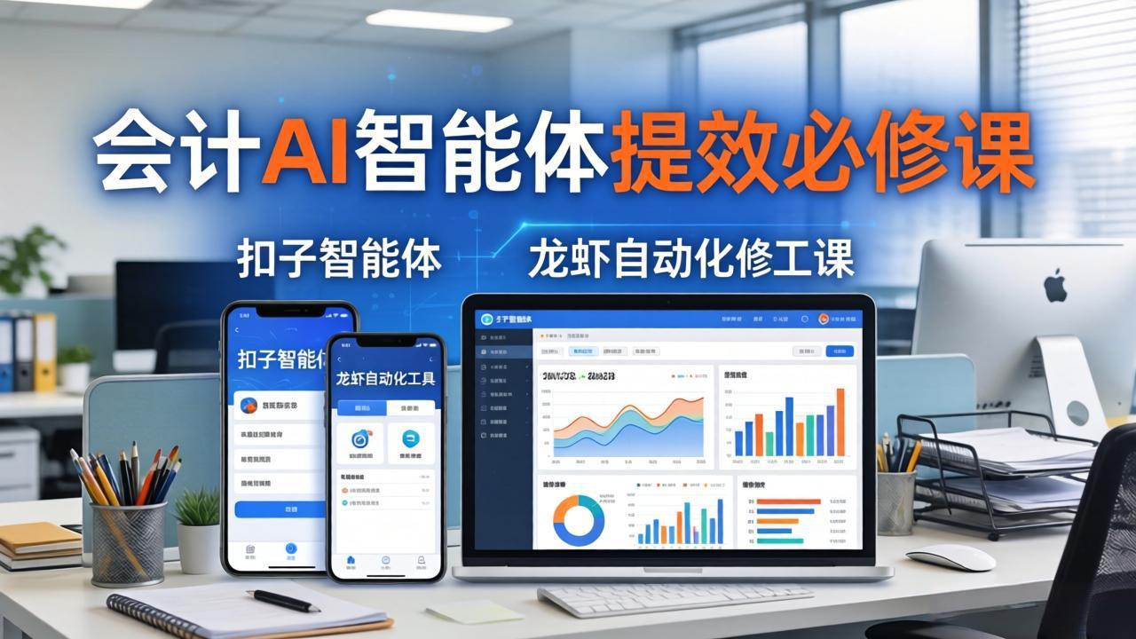 财务会计AI智能体提效必修课：扣子智能体+龙虾自动化+报表分析，一站式提升财务工作效率-选优云网创