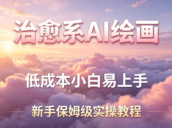 治愈系AI绘画提示词项目，低成本小白易上手，每天10分钟，新手保姆级实操教程-选优云网创