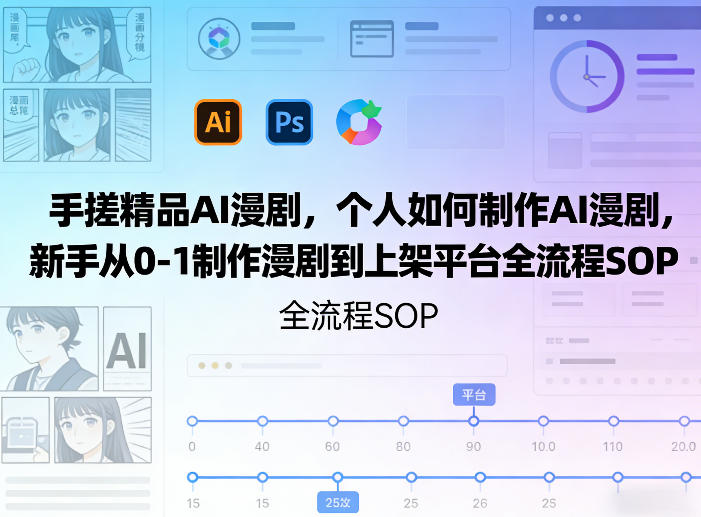 手搓精品AI漫剧，个人如何制作AI漫剧，新手从0-1制作漫剧到上架平台全流程SOP-选优云网创