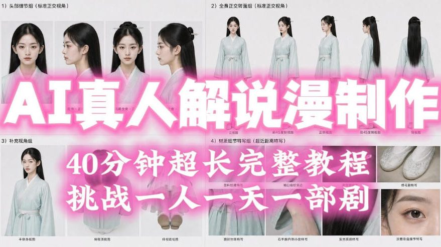2026年AI真人解说漫剧自动批量化制作教程，40分钟超长完整，自动批量化制作，挑战一人一天一部剧！-选优云网创