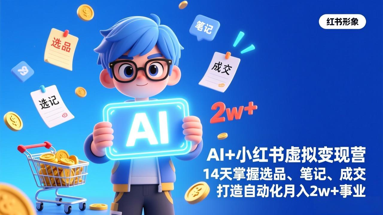 AI+小红书虚拟变现营(完结-选优云网创