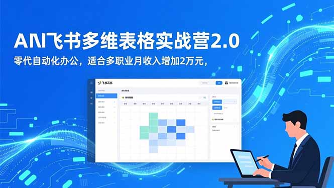 AI+飞书多维表格实战营2.0：零代码自动化办公，适合多职业月收入增加2万元-选优云网创