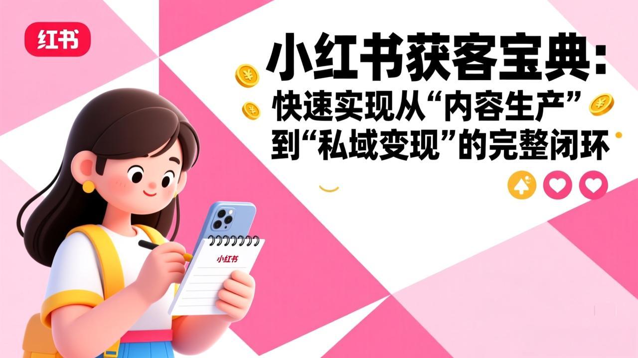 小红书获客宝典:快速实现从“内容生产”到“私域变现”的完整闭环-选优云网创
