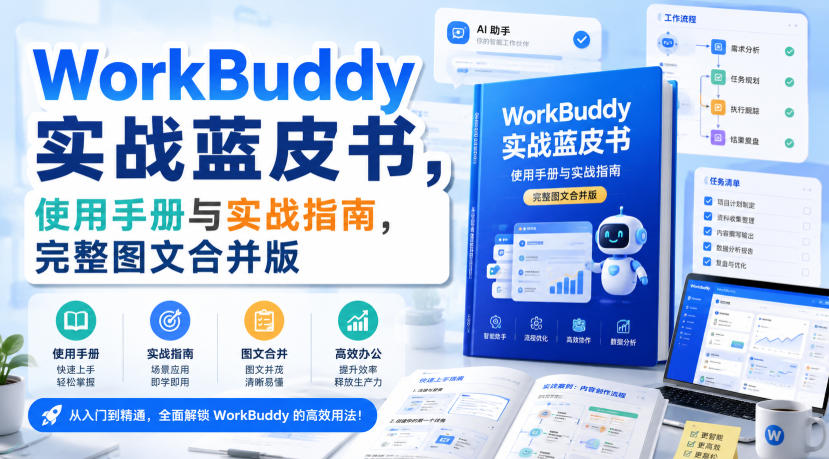 WorkBuddy实战蓝皮书，使用手册与实战指南，完整图文合并版-选优云网创