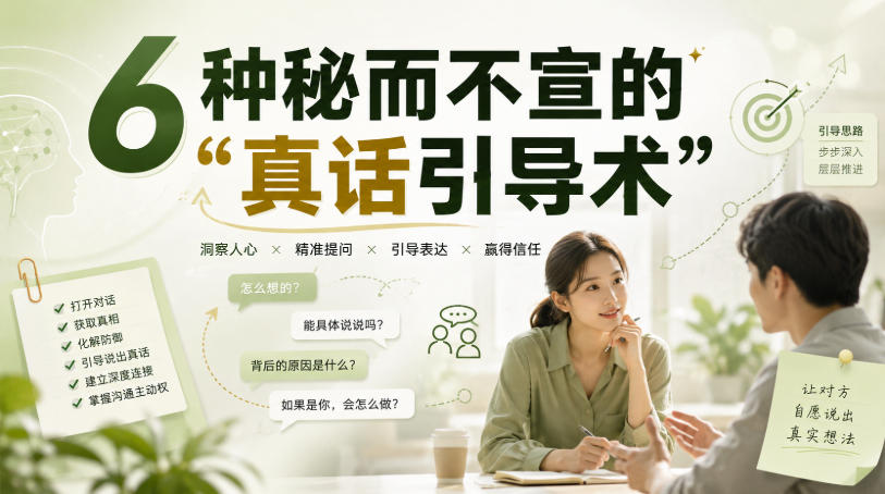 付费文章：6种秘而不宣的“真话引导术”-选优云网创
