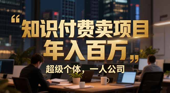 从0到年入百万：超级个体实战心得公开，个人IP×精准引流×成交系统全拆解-选优云网创