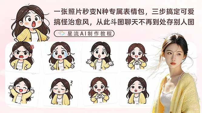 一张照片秒变N种专属表情包，三步搞定可爱搞怪治愈风，从此斗图聊天不再到处存别人图-选优云网创