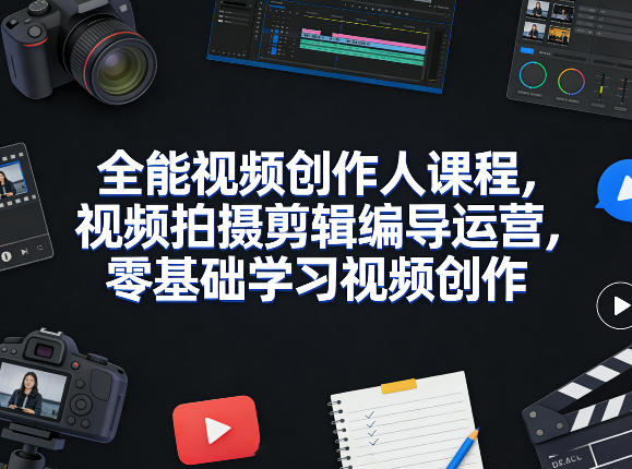 全能视频创作人课程，视频拍摄剪辑编导运营，零基础学习视频创作(更新2026年3月)-选优云网创