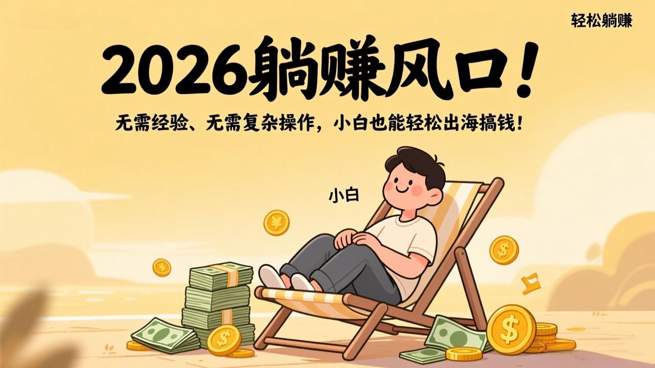 2026躺赚风口！无需经验、无需复杂操作，小白也能轻松出海搞钱！-选优云网创