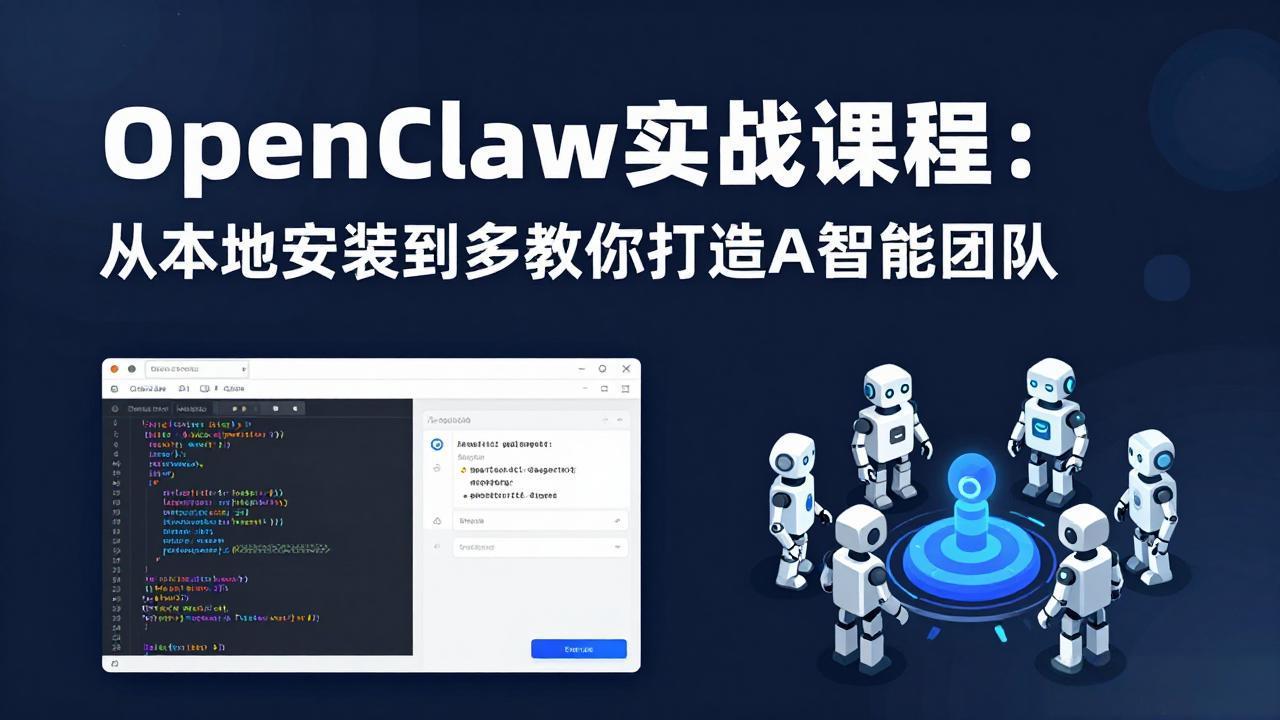 OpenClaw实战课程：从本地安装到多Agent协同，手把手教你打造AI智能团队-选优云网创
