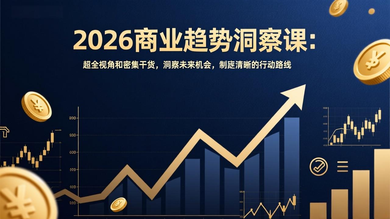 2026商业趋势洞察课：超全视角和密集干货，洞察未来机会，制定清晰的行动路线-选优云网创