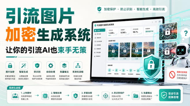 引流图片加密生成系统,让你的引流AI也束手无策-选优云网创