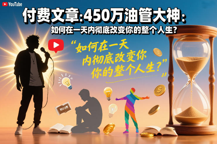 付费文章：450万油管大神：如何在一天内彻底改变你的整个人生？-选优云网创