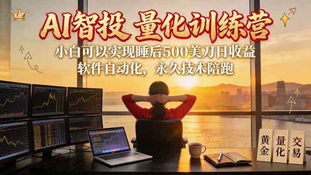 (20433期)AI智投EA量化训练营【第三期】,多策略智投+防爆技术+趋势分析 ,轻松上手,矩阵放大,长期稳定。-选优云网创