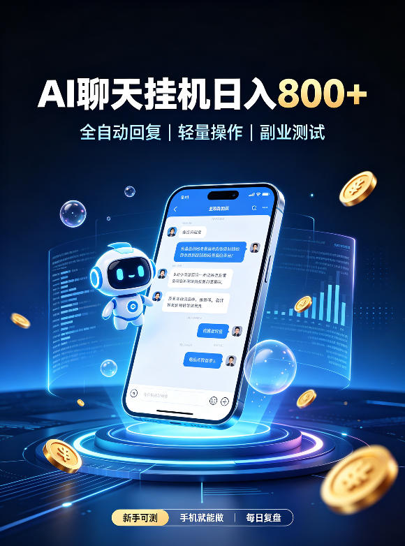 AI聊天挂G项目，日入800+，适用个人副业，工作室矩阵操作，无需真人实时值守【揭秘】-选优云网创