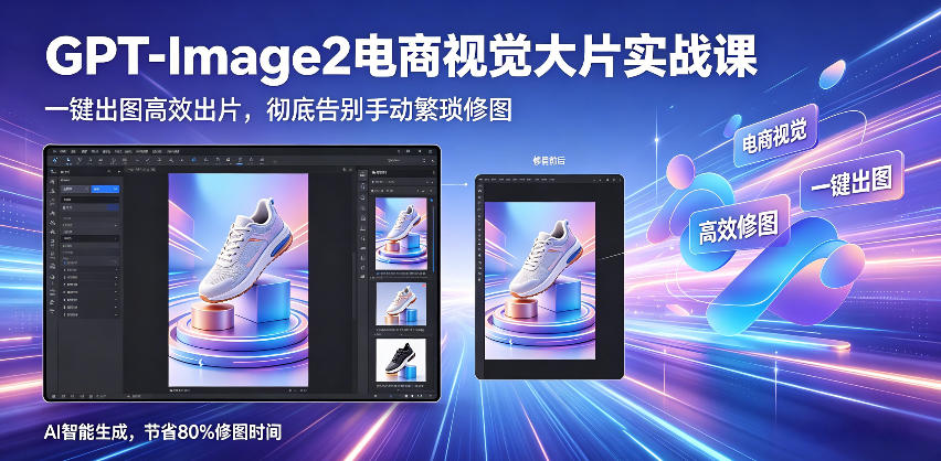 GPT-Image2电商视觉大片实战课，一键出图高效出片，彻底告别手动繁琐修图(更新)-选优云网创