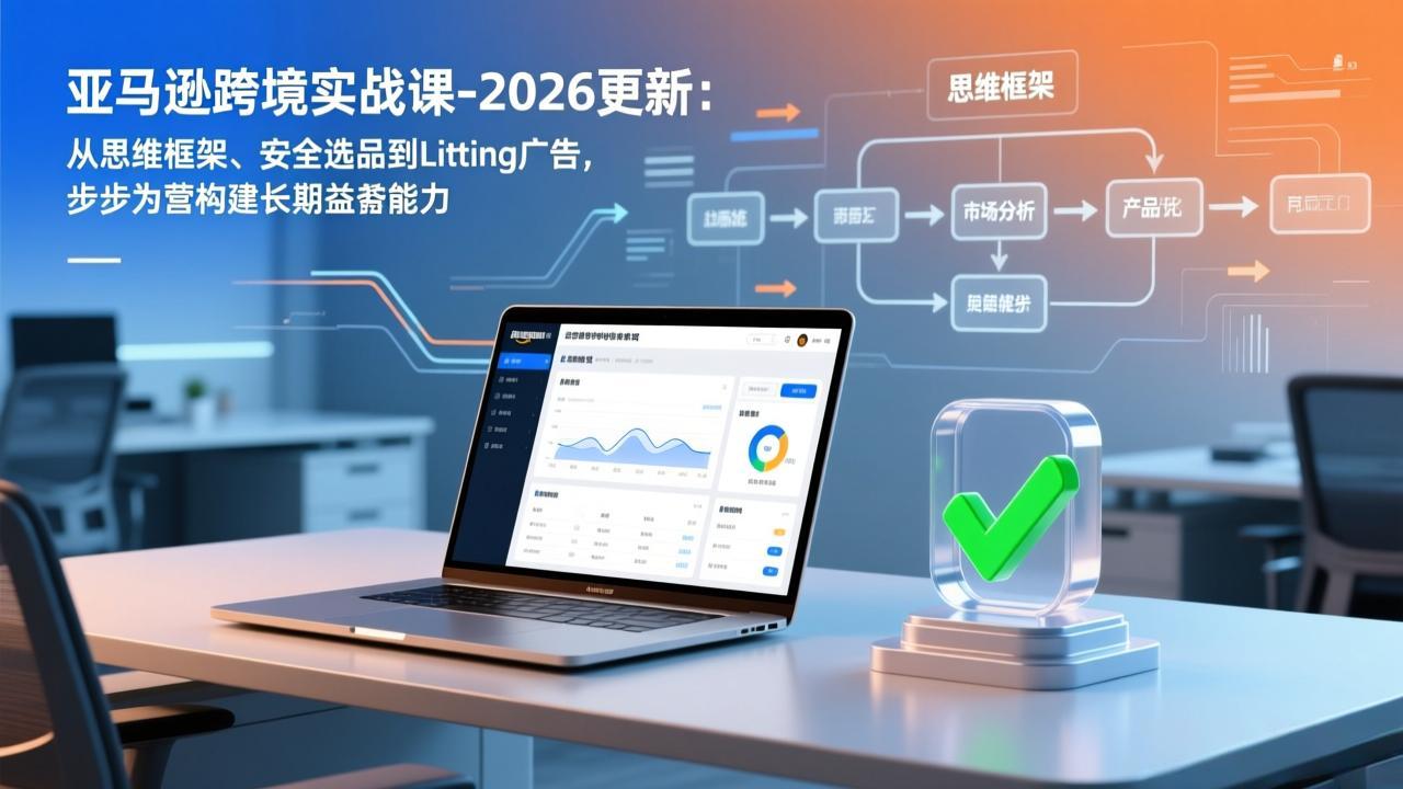 亚马逊跨境实战课-2026更新：从思维框架、安全选品到Listing广告，步步为营构建长期盈利能力-选优云网创