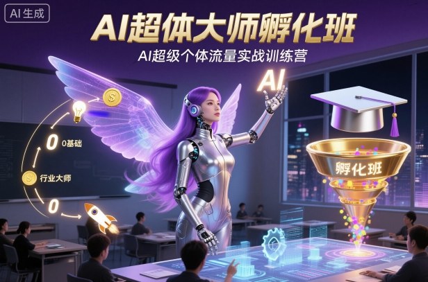AI超体大师孵化班，AI超级个体流量实战训练营-选优云网创