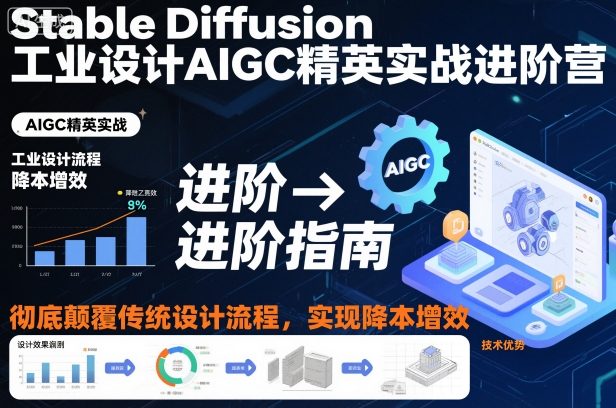 Stable Diffusion工业设计AIGC精英实战进阶营，彻底颠覆传统设计流程，实现降本增效-选优云网创
