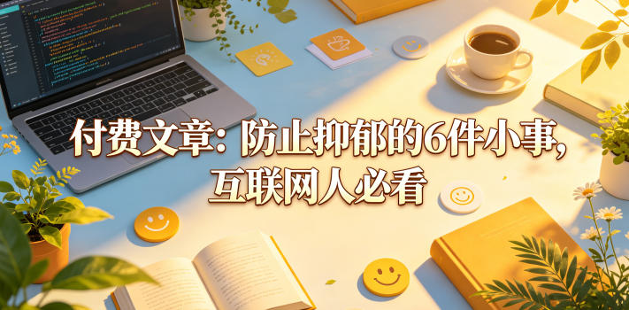付费文章：防止抑郁的6件小事，互联网人必看！-选优云网创