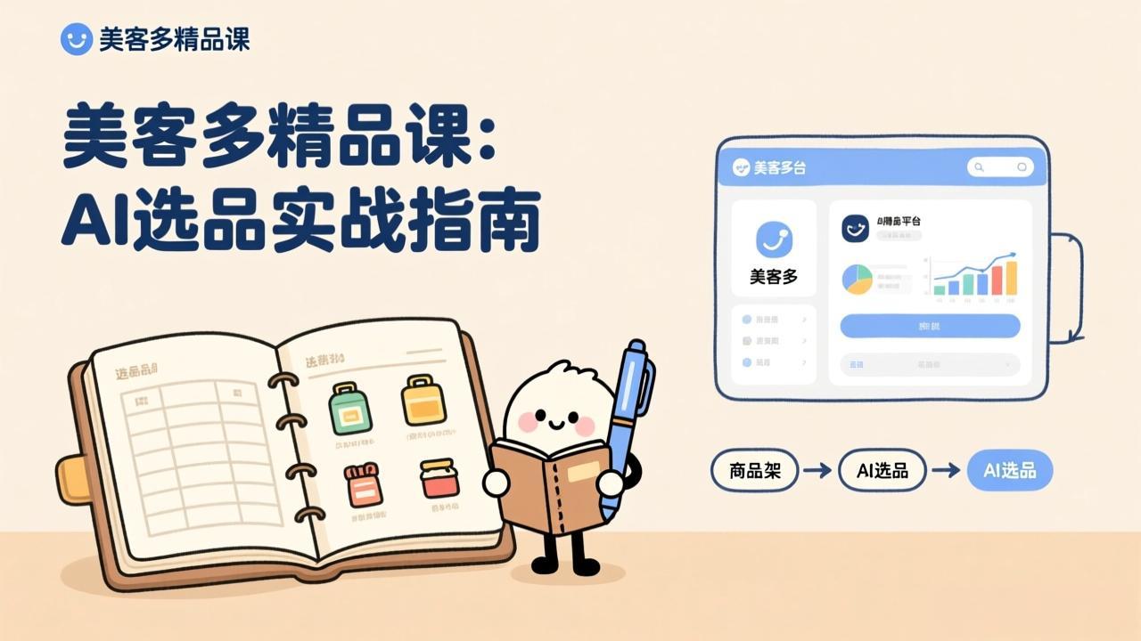 AI+美客多精品课，工具实操、数据选品、AI优化，新手也能快速上手，月入5000+美元-选优云网创