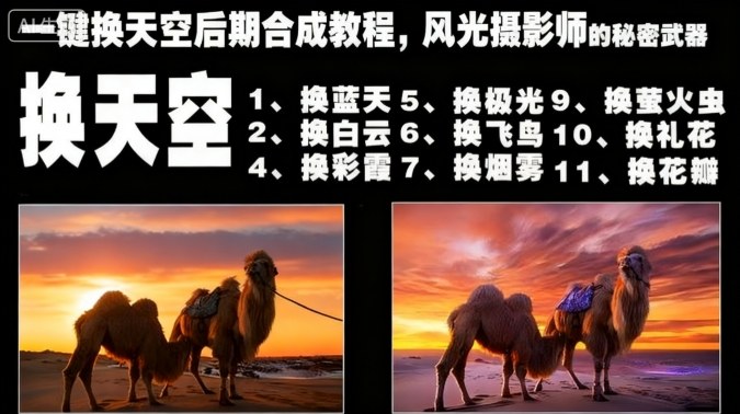 一键换天空后期合成教程，风光摄影师的秘密武器-选优云网创