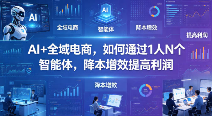AI+全域电商，如何通过1人N个智能体，降本增效提高利润-选优云网创
