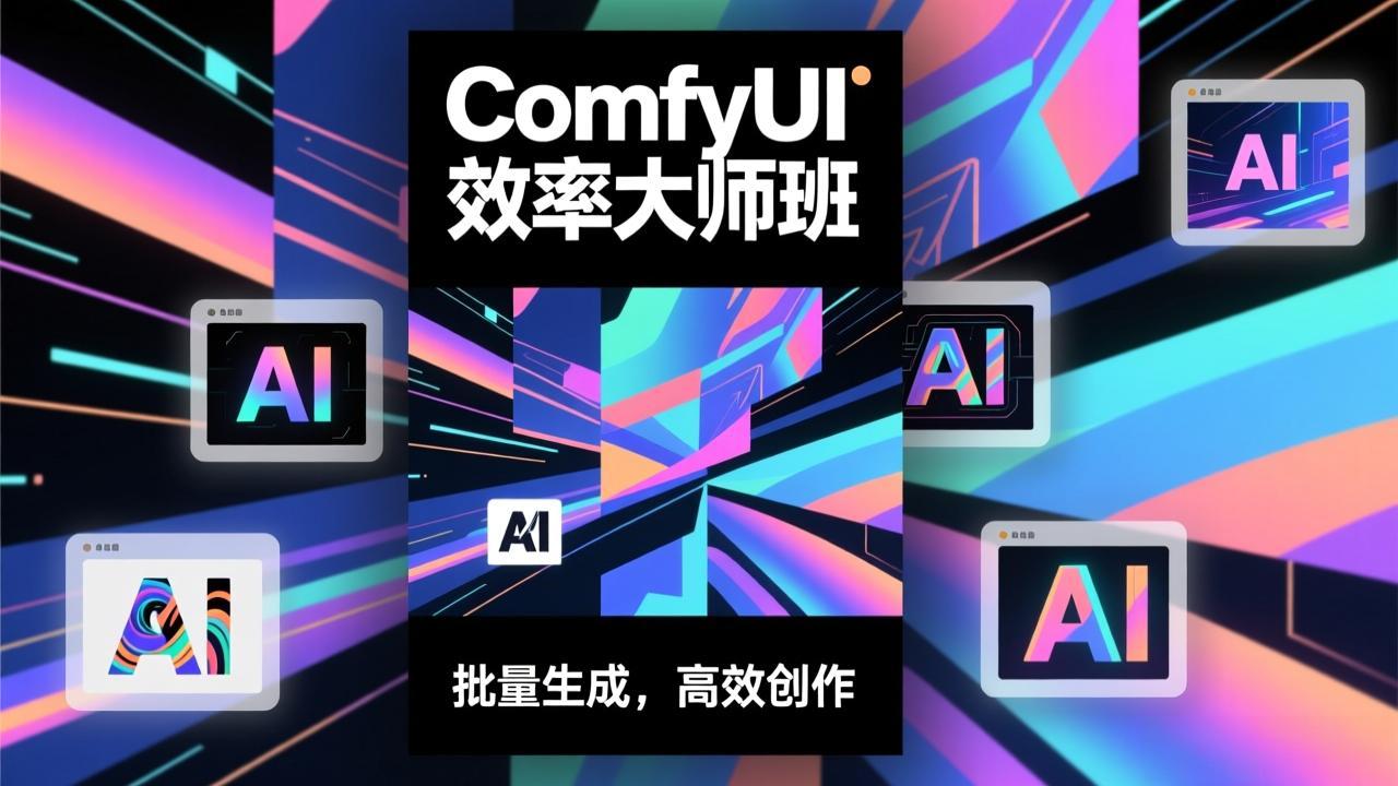 ComfyUI效率大师班：工作流搭建，批量生成，将个人AI出图效率提升5-10倍，月接单收入1-3万-选优云网创