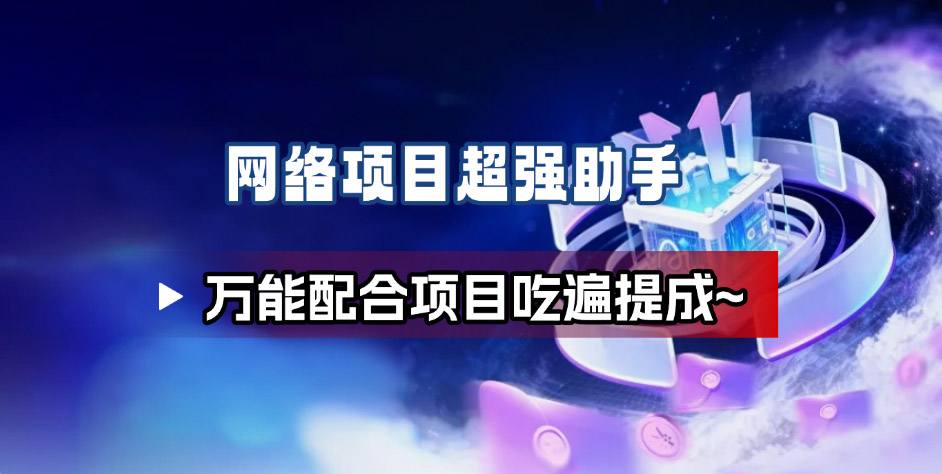 网络项目万能辅助工具_万能配合拉新项目吃遍提成-选优云网创