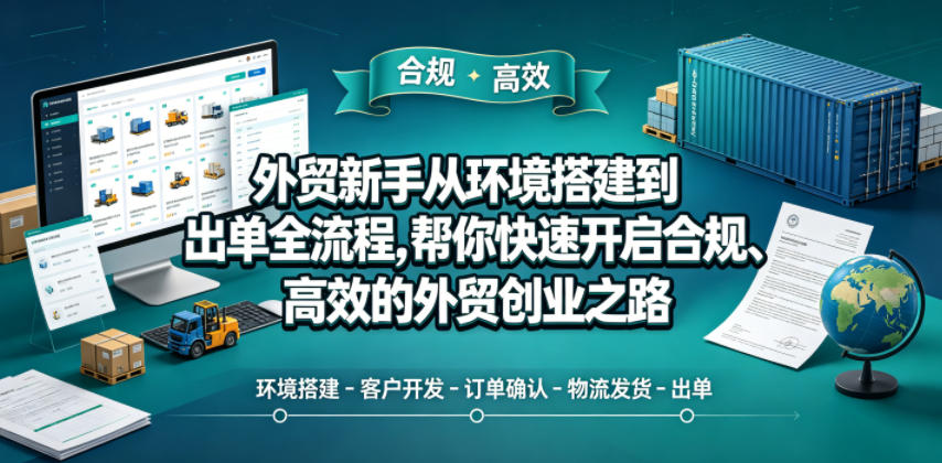 外贸新手从环境搭建到出单全流程，帮你快速开启合规、高效的外贸创业之路-选优云网创