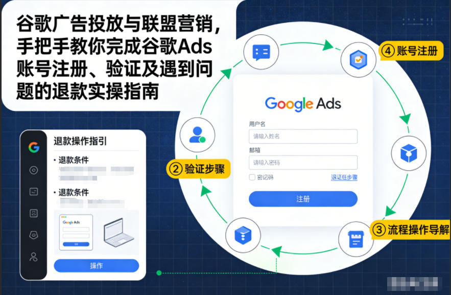 谷歌广告投放与联盟营销，手把手教你完成谷歌Ads账号注册、验证及遇到问题的退款实操指南-选优云网创