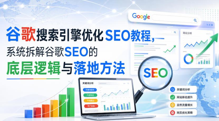 小白新君SEO·谷歌搜索引擎优化SEO教程,系统拆解谷歌SEO的底层逻辑与落地方法(部分更新2026)-选优云网创