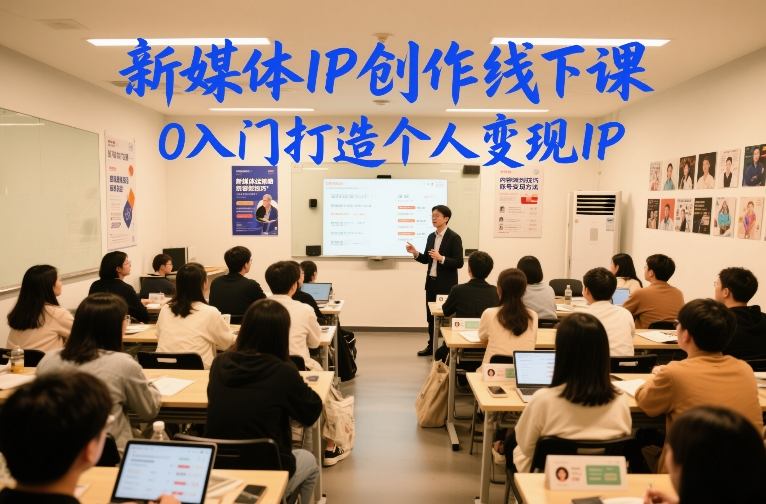 新媒体IP创作线下课，0入门打造个人变现IP-选优云网创
