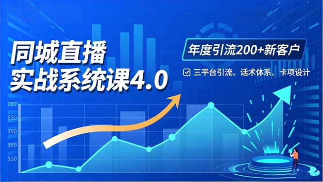 实体店直播实战班4.0，三平台引流、话术体系、卡项设计，年度引流200客月增10万-选优云网创