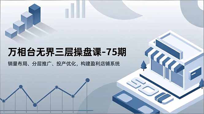 万相台无界三层操盘课-75期，销量布局、分层推广、投产优化，构建盈利店铺系统-选优云网创
