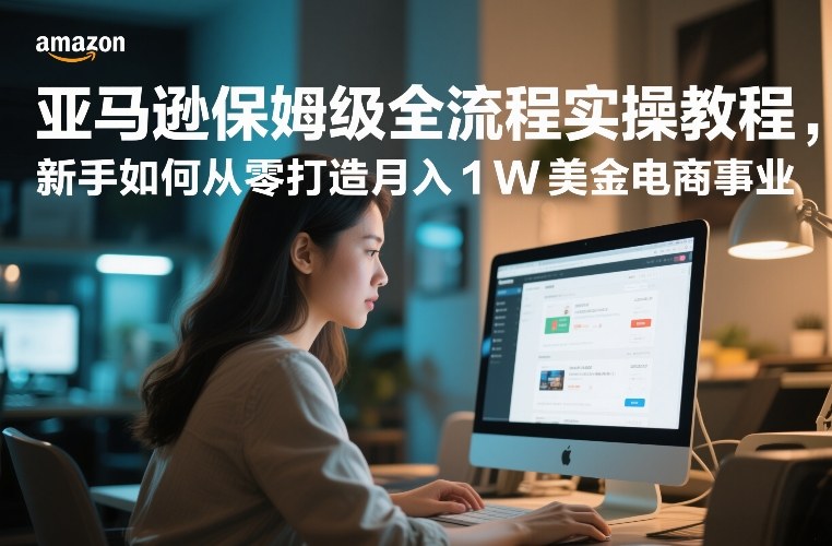 亚马逊保姆级全流程实操教程，新手如何从零打造月入1W美金电商事业-选优云网创