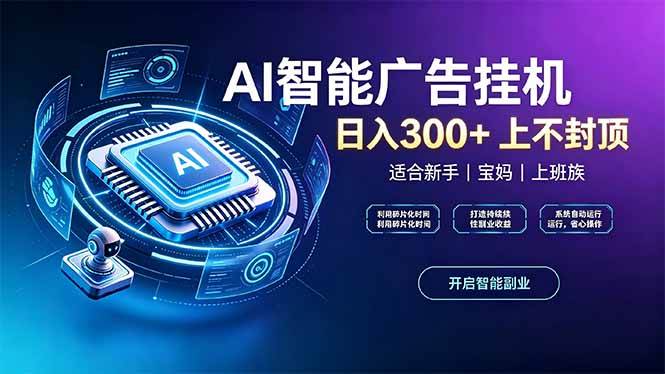 （20414期）上班族、宝妈的被动副业！AI广告挂机24小时自动跑-选优云网创