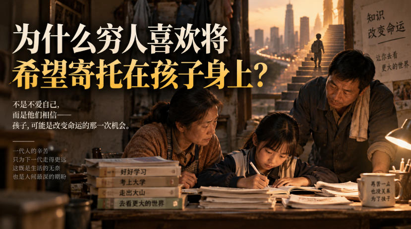 某社群精品文章：为什么穷人喜欢将希望寄托在孩子身上？-选优云网创