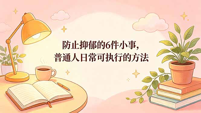 付费文章:防止抑郁的6件小事,普通人日常可执行的方法-选优云网创