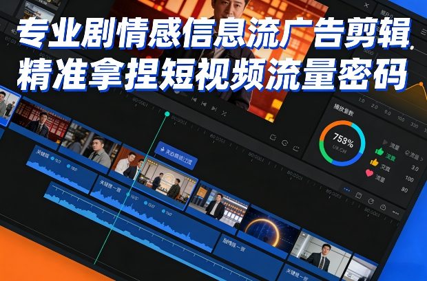 专业剧情感信息流广告剪辑，精准拿捏短视频流量密码-选优云网创