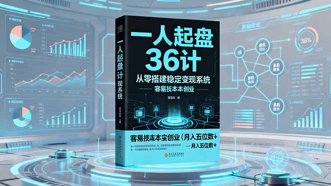 一人起盘36计：从零搭建稳定变现系统，实现低成本创业，月入五位数+-选优云网创