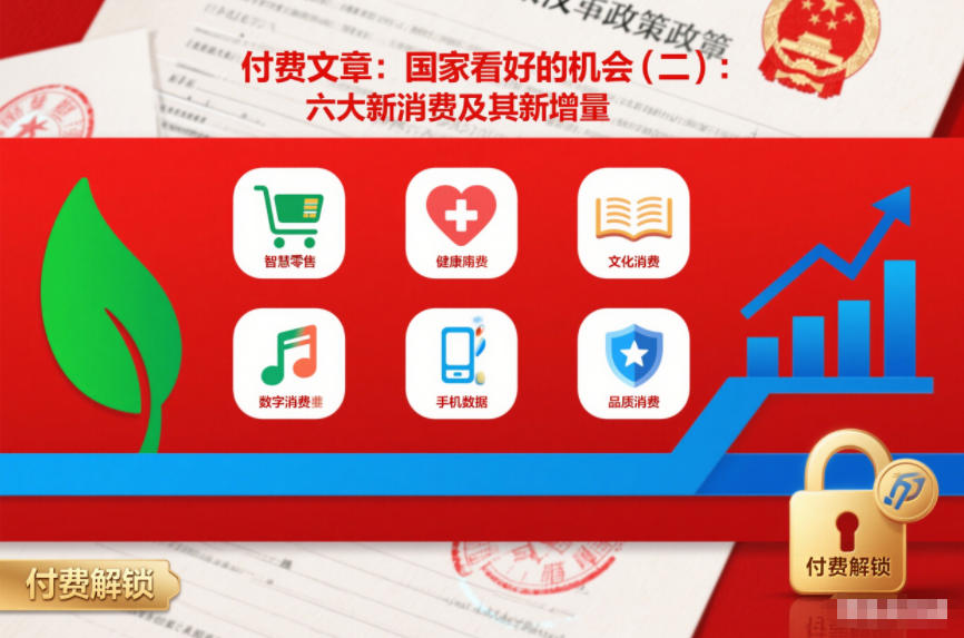 付费文章：国家看好的机会(二)：六大新消费及其新增量-选优云网创